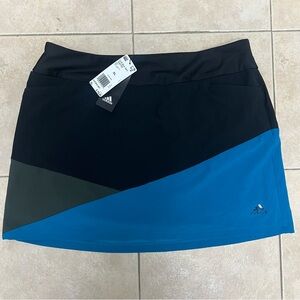 Adidas Women's Golf Colorblock Skort Size XL Black And Blue E19702 NWT